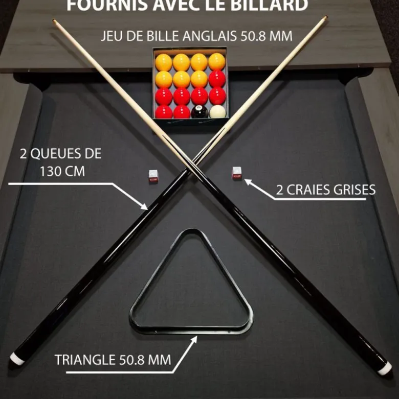 Billard EASY - Table de billard convertible en table à manger | Livraison France
