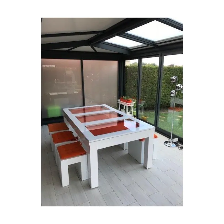 billard Novea, convertible en table, Blanc brillant + 20 autres coloris