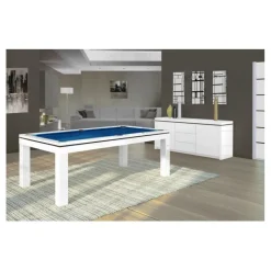billard Novea, convertible en table, Blanc brillant + 20 autres coloris