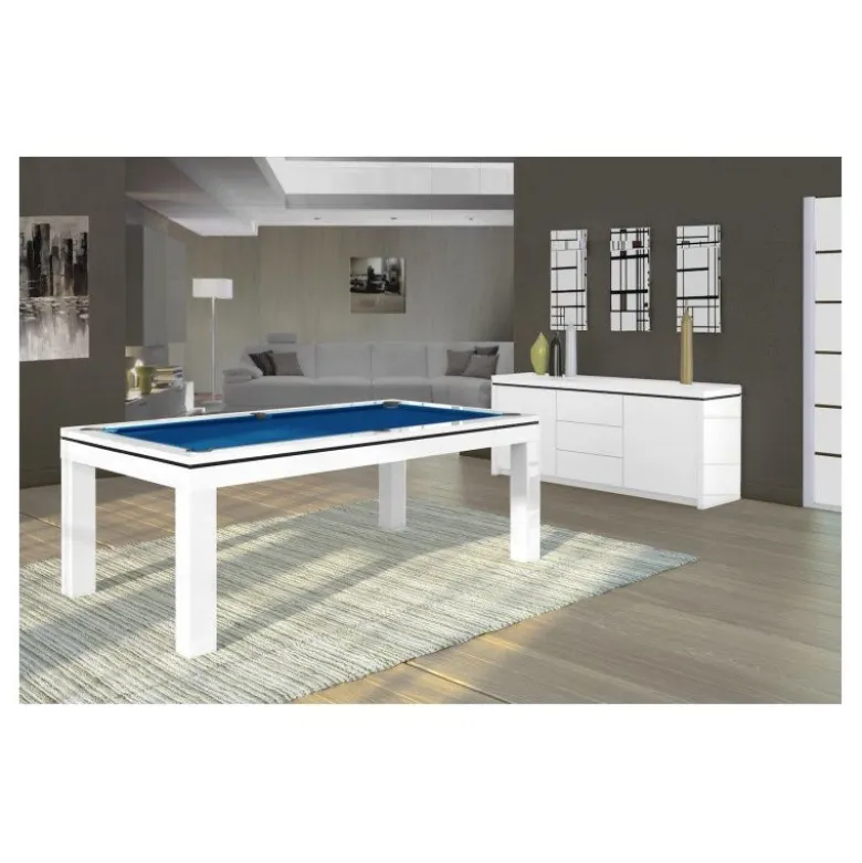 billard Novea, convertible en table, Blanc brillant + 20 autres coloris
