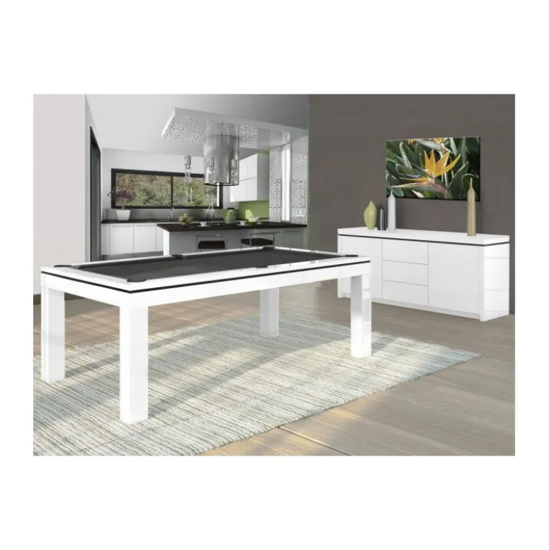 billard Novea, convertible en table, Blanc brillant + 20 autres coloris