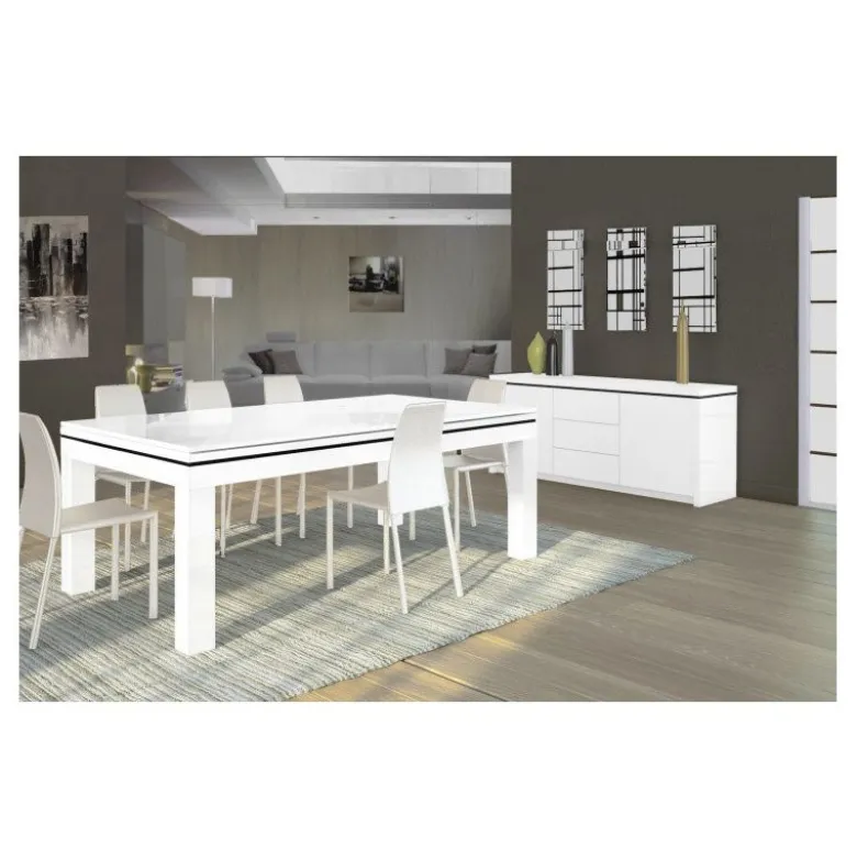billard Novea, convertible en table, Blanc brillant + 20 autres coloris