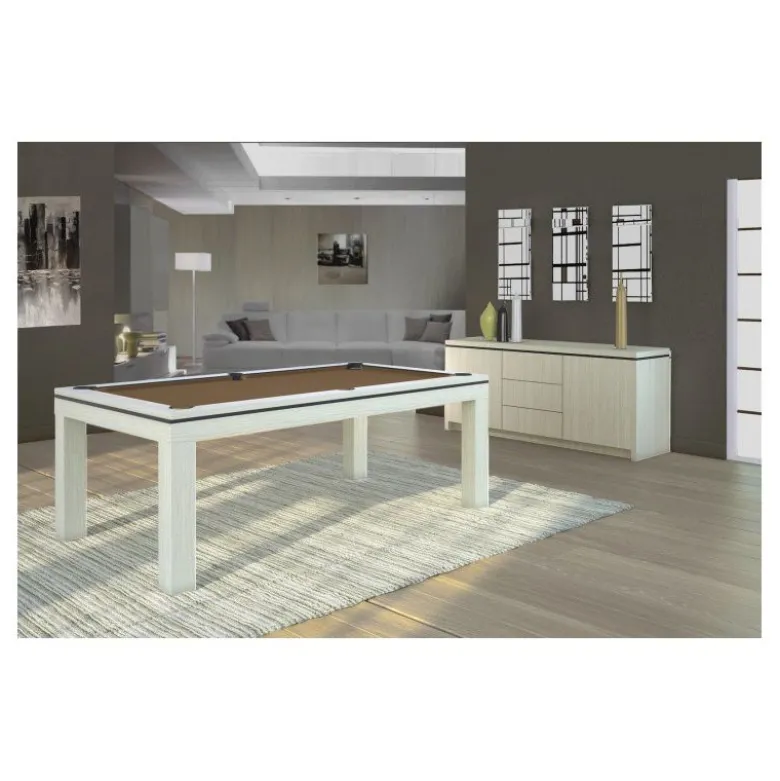 billard Novea, convertible en table, Blanc brillant + 20 autres coloris