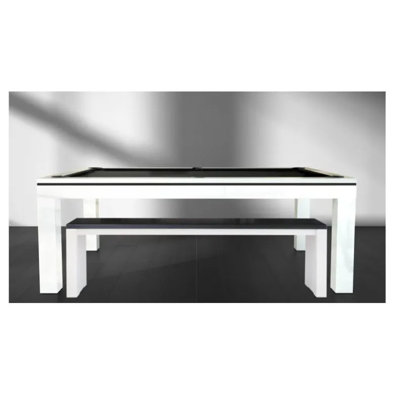 billard Novea, convertible en table, Blanc brillant + 20 autres coloris
