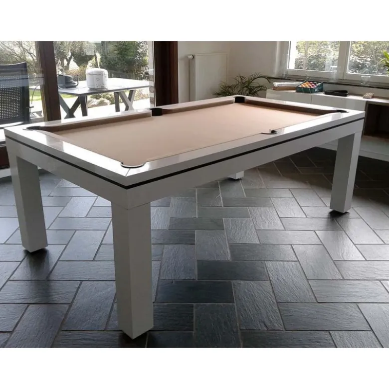 billard Novea, convertible en table, Blanc brillant + 20 autres coloris