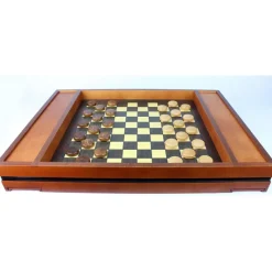 coffret jeu en bois échec et dames