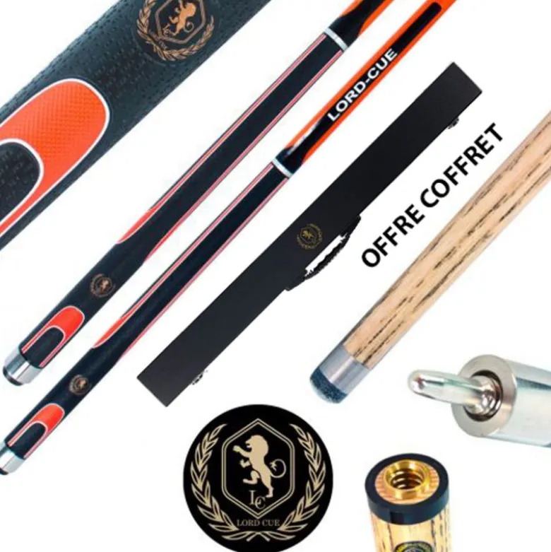 Coffret Lord-Cue Xtrem-Shot Orange : une queue 2 en 1 pour performer au Pool Anglais