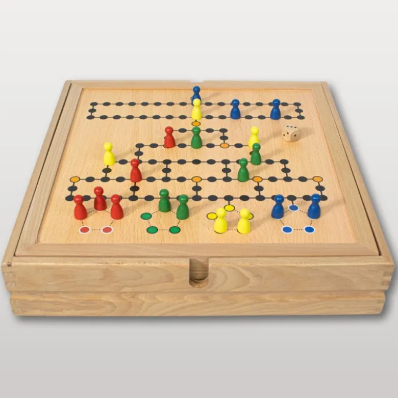 Coffret multi jeux en bois finition Luxe (20 jeux)