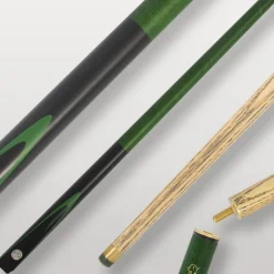 Coffret Queue de billard verte Snooker et 8-pool