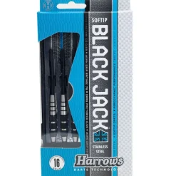 Fléchettes Harrows Black Jack 16 GK – Pointe Nylon – Lot de 3