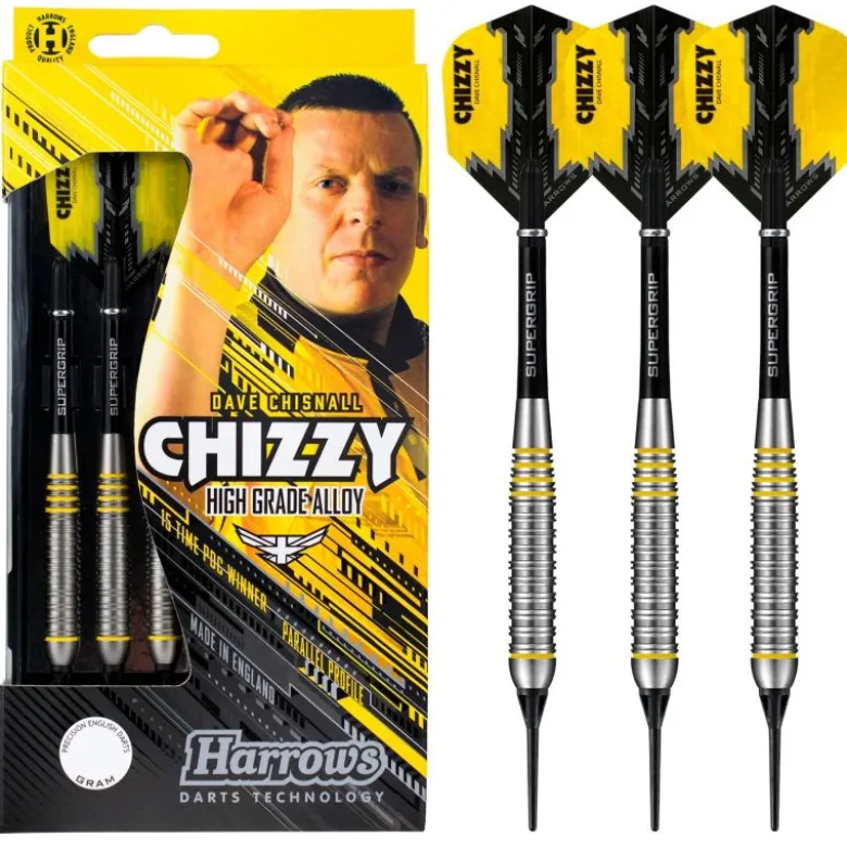 Fléchettes Harrows Chizzy Brass 18 GR – Pointe Nylon – Lot de 3