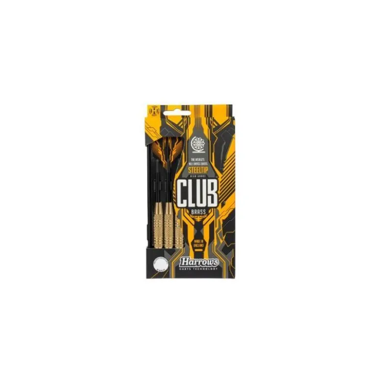 Fléchettes Harrows Club Brass 22 GK – Pointe Acier – Lot de 3