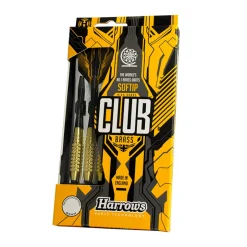 Fléchettes Harrows Club Brass 18 GK – Pointe Nylon – Lot de 3