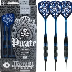 Fléchettes Harrows Pirate Bleu Foncé 18 GK – Pointe Nylon – Lot de 3