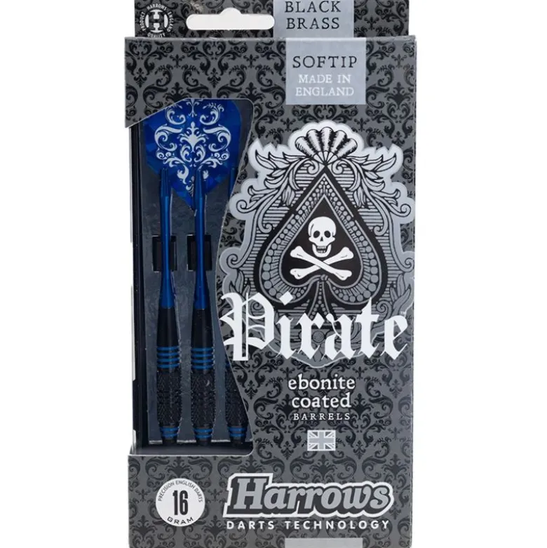 Fléchettes Harrows Pirate Bleu Foncé 16 GK – Pointe Nylon – Lot de 3