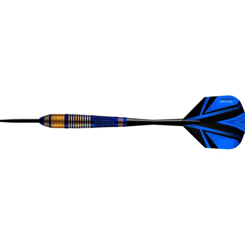 Fléchettes Harrows Vivid Bleu 23 g – Pointe Acier – Lot de 3