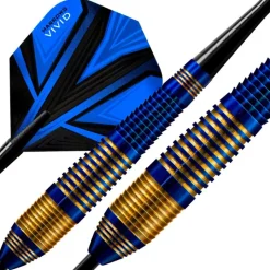 Fléchettes Harrows Vivid Bleu 23 g – Pointe Acier – Lot de 3