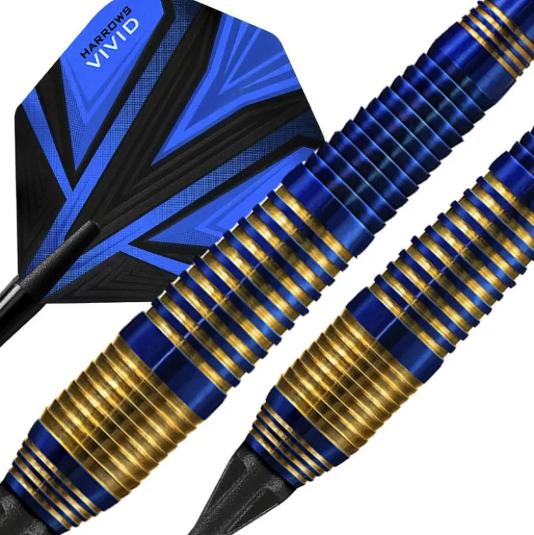 Fléchettes Harrows Vivid Bleu 18 GR – Pointe Nylon – Lot de 3