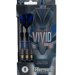 Fléchettes Harrows Vivid Bleu 18 GR – Pointe Nylon – Lot de 3