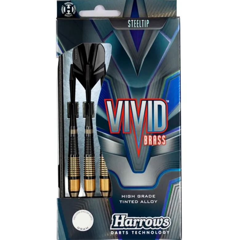 Fléchettes Harrows Vivid Noir 21 g – Pointe Acier – Lot de 3