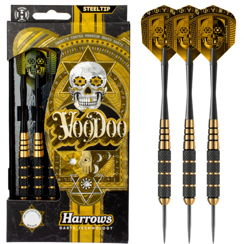 Fléchettes Harrows Voodoo GK 23 g – Pointe Acier – Lot de 3
