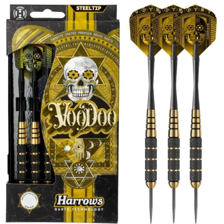 Fléchettes Harrows Voodoo GK 21 g – Pointe Acier – Lot de 3