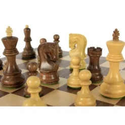 Jeu Échec Zagreb 45 cm Buis/ Acacia en Bois Massif