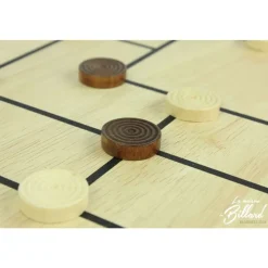 Jeu Dames Chinoises + Jeu du Moulin, 2 énormes succès sur 1 seul plateau en bois