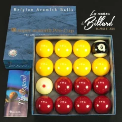 Jeu de billes Aramith 50,8 Pro Cup : les boules de billard de compétition