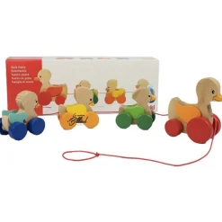 Le canard à tirer - Jouet en bois pour l'apprentissage de la marche.