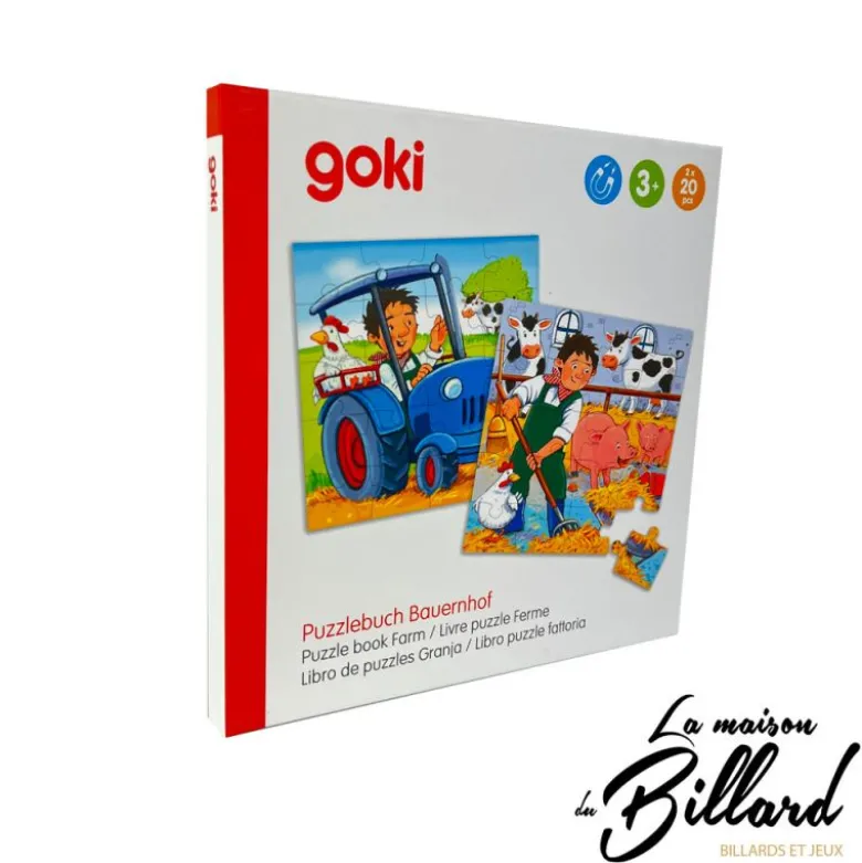 Livre Puzzle La Ferme : l'indispensable pour les tout-petits signé Goki