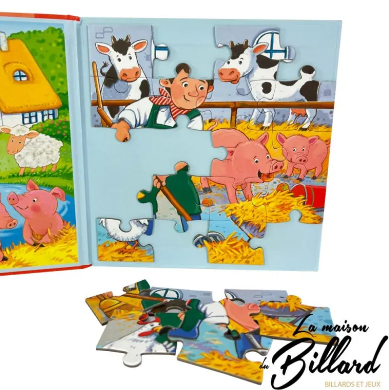 Livre Puzzle La Ferme : l'indispensable pour les tout-petits signé Goki