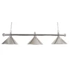 Luminaire 3 globes métal chrome barre chrome