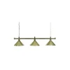 Luminaire 3 globes métal laiton barre laiton