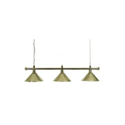 Luminaire 3 globes métal laiton barre laiton