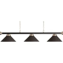 Luminaire 3 globes métal noir barre noire