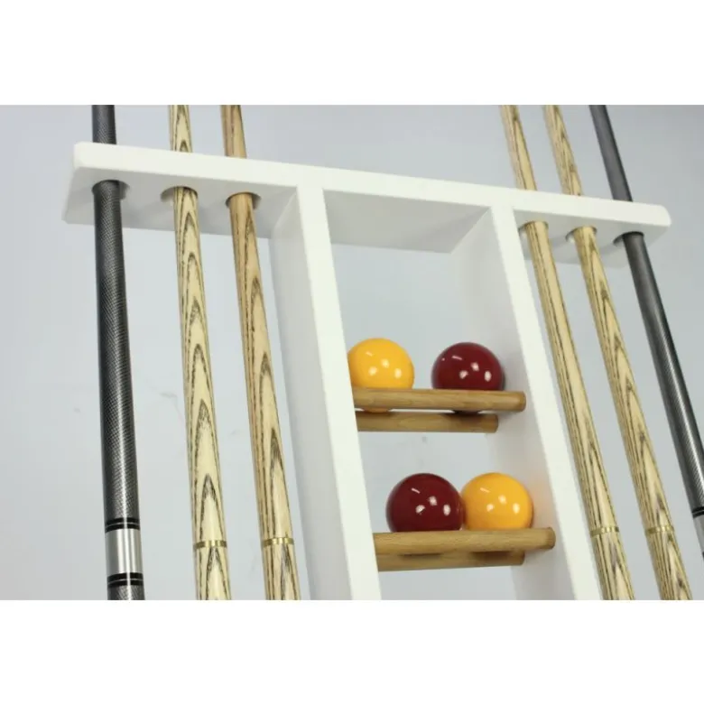 Porte-queues 6 queues Blanc + rangement jeu de billes