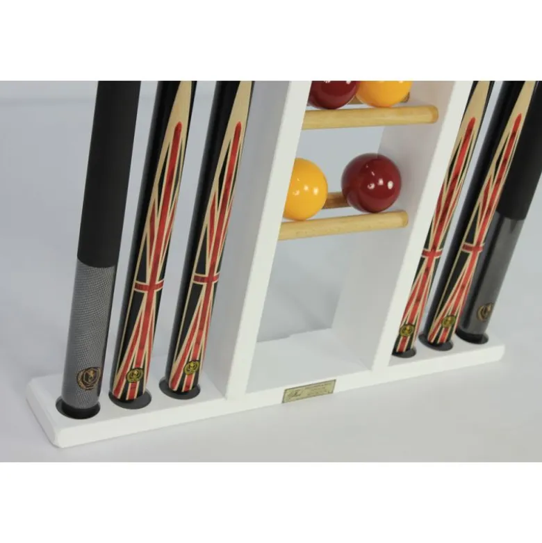 Porte-queues 6 queues Blanc + rangement jeu de billes