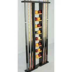 Porte-queues 6 queues Noir + rangement jeu de billes