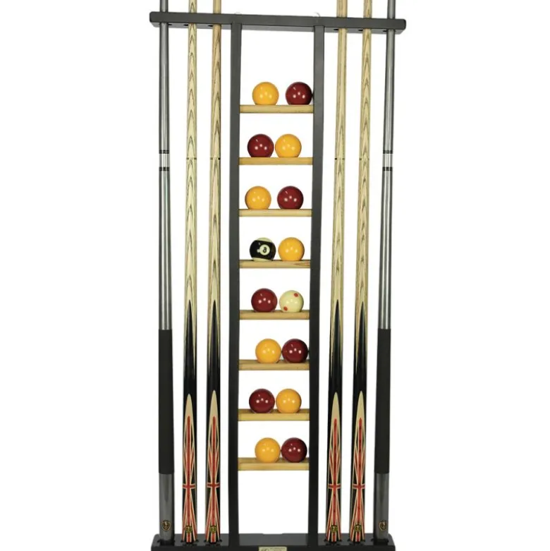 Porte-queues 6 queues Noir + rangement jeu de billes