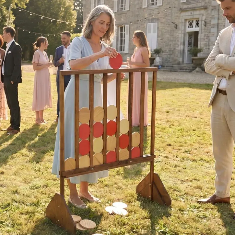 Puissance 4 Géant XL en Bois 122 cm