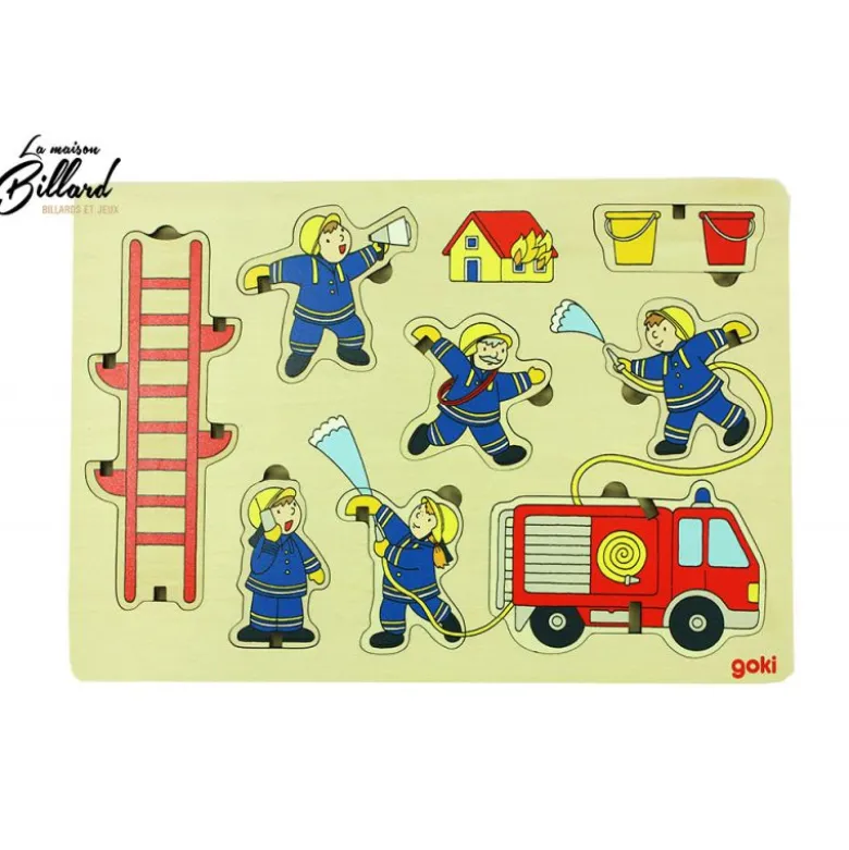 Puzzle éducatif 2 en 1 pompiers à empiler