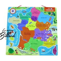 Puzzle en bois carte de France et Régions