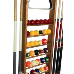 Rangement Boules de billard et Queues de billard (pin rustique finition teinté)