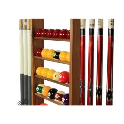 Rangement Boules de billard et Queues de billard (pin rustique finition teinté)