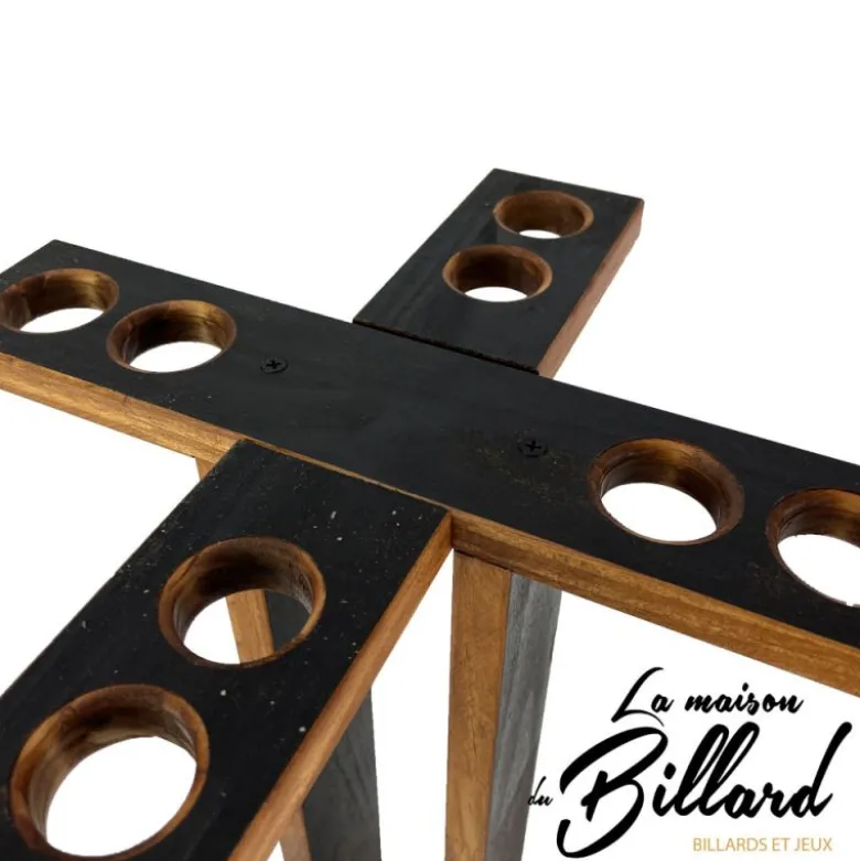Range queues de billard industriel en croix (fabriqué au magasin)