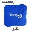 Sac bleu bi-matières pour cornhole grand modèle