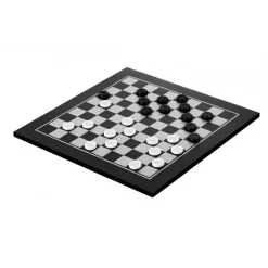 Set echecs et dames moderne 40 x 40 cm