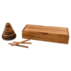 Tour de Hanoï en bois : un jeu qui allie casse-tête et tradition