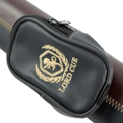 Tube rangement½ queue billard cuir noir et marron